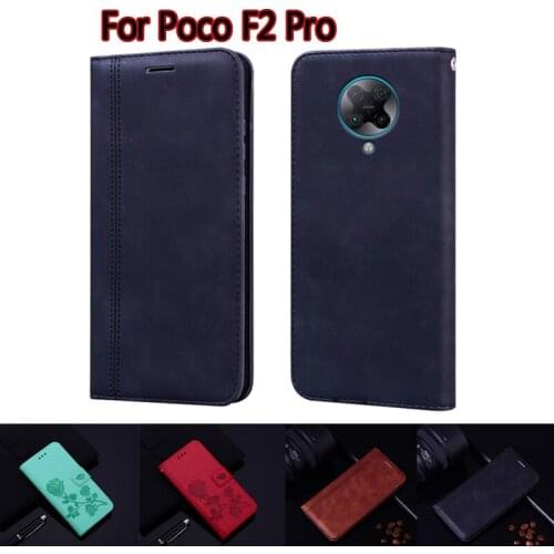 Wallet Case For Poco F2 Pro Leather Book Funda Cover On For Xiaomi Poco F2 Pro Case Flip Phone Protective Shell Etui Coque Capas