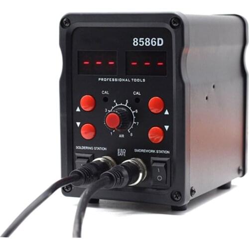 Digital ABS Soldering Station,2 in 1 8586D Soldering Station ,Solder Station 100-480℃ Adjustable Temperature, LED Display