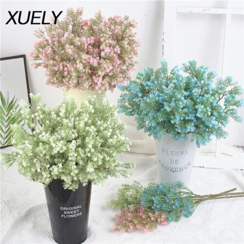 Artificial Flowers False Gypsophila Wedding Home Decoration Photo Props Flower Heads Branch fleur artificielle sztuczne kwiaty