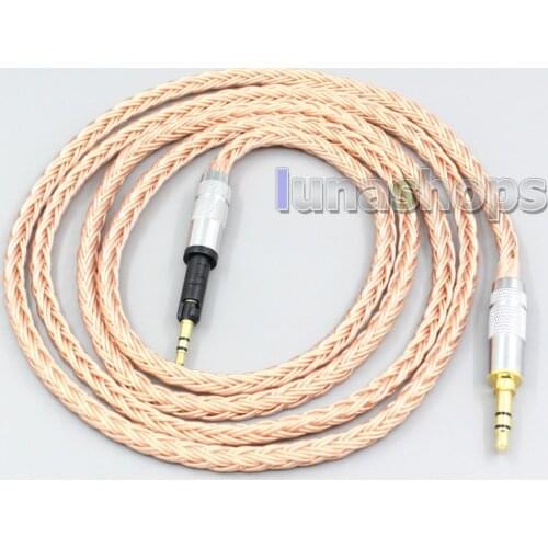 LN006768 2.5mm 4.4mm XLR 3.5mm 16 Core 99% 7N OCC Earphone Cable For Sennheiser HD6 HD7 HD8 MIX DJ HD595