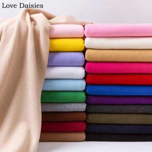 Coral velvet Polar Fleece Solid color Comfortable Soft Warm Fine Thick Fabric for DIY Autumn Winter Apparel Toy Lining Sheet