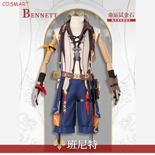 Anime Genshin Impact Bennett Mondstadt Game Suit Uniform Cosplay Costume Halloween Carnival Party Outfit For Men NEW