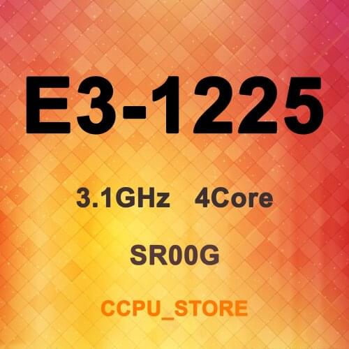 Intel Xeon E3-1225 SR00G 3.1GHz 4Core 4Thread 6MB 95W LGA1155 CPU Processor With Integrated Graphics