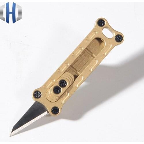 Brass Pocket Knife Utility Portable Paper Portable Hanging Keychain Pocket Knife Demolition Knife EDC