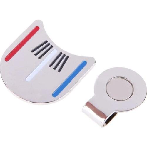 Metal Magnetic Hat Clip Golf Ball Marker Alignment Putting Aiming Tool Accessory for professional beginer golfer golf lover nice