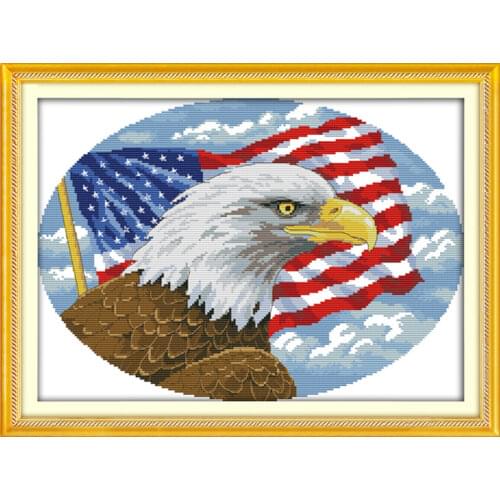 Bald eagle (2) cross stitch kit 18ct 14ct 11ct count printed canvas stitching embroidery DIY handmade needlework