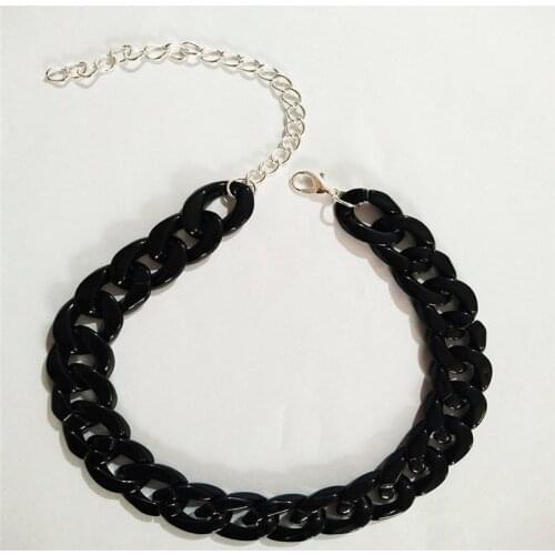 New Fashion Hip Hop Acrylic Thick Necklace for Women Men Necklace Chain Choker Pendant Necklaces Gifts