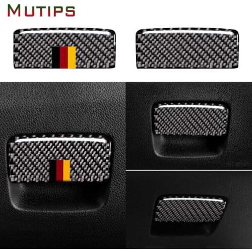 Mutips Carbon Fiber LHD RHD Copilot Storage Glove Box Cover Trim Car Sticker For Mercedes A Class CLA 2013-2018 GLA 2015-2018