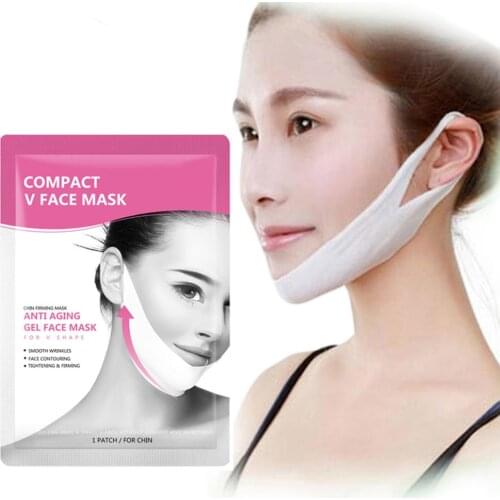 4D Double V Shaped Face Mask Lifting Slimming Thin Face Slim Mask Gel Mask Face Lift Tools Hanging Ear Women Face Mask Treatment