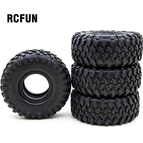 RC 120MM 1.9" Rubber Rocks Tyres / Wheel Tires for 1:10 RC Rock Crawler Axial SCX10 Canyon Trail 105Rims TRX4 TRX6 #8174