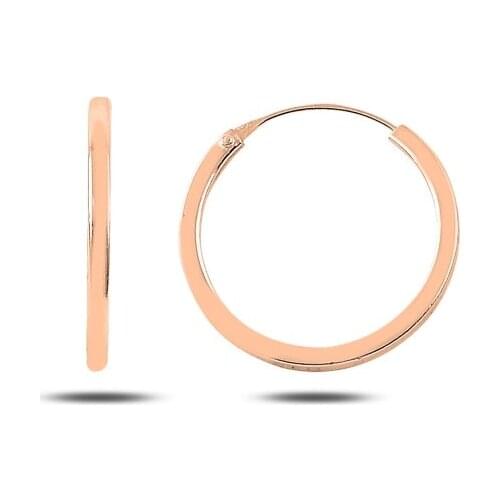 Silver 925 Sterling 18mm Simple Ring Earrings