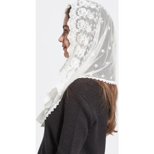 1PC New Fashion Female Ladies veil Tassel Shawls And Scarves Autumn Catholic Mantilla church Women Scarf Fashion Women Scarf