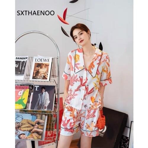 Женские пижамы с шортами SXTHAENOO China At AliExpress