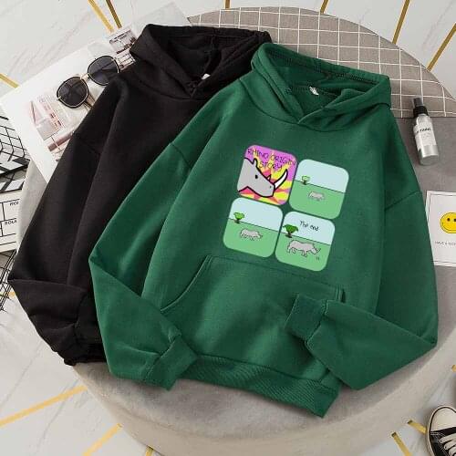 Hoodie Women Autumn Thick Loose Oversize Sweatshirt Harajuku Kawaii Letter Printed Funny Hoodies Thicken Hooded Pullover Female