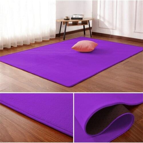 Thick coral fleece mat living room coffee table carpet bedroom bay window mat childrens room crawling rug non-slip bed blanket