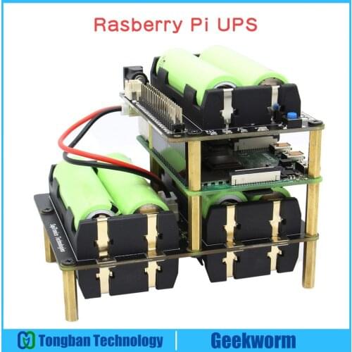 Raspberry Pi 4B/3B+/3B UPS HAT with 8-Cell 18650 Battery Holder(X708-A1) Kit , X708 / X728 Safe Power Management Board