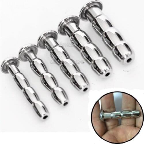 304 Stainless Steel Urethral Sound Dilators Penis Urinary Plugs Hollow For Male Masturbator Penis Rod Inserts Catheters Sex Toys