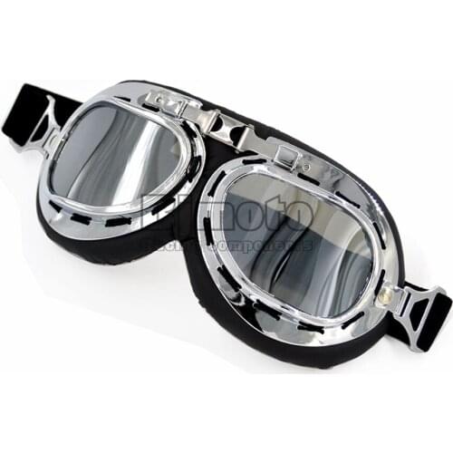 BJMOTO Universal Vintage Pilot Biker Old Shool Motorcycle Glasses for Helmet Open Face Half Cycling Cruiser Steampunk ATV