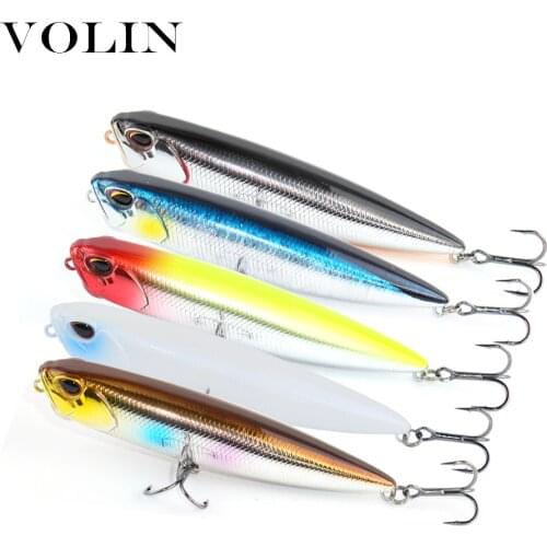 VOLIN NEW 1pc Topwater Floating Pencil Fishing Hard Lure 100mm 14g Artificial Hard Bait Pesca Fishing Tackle