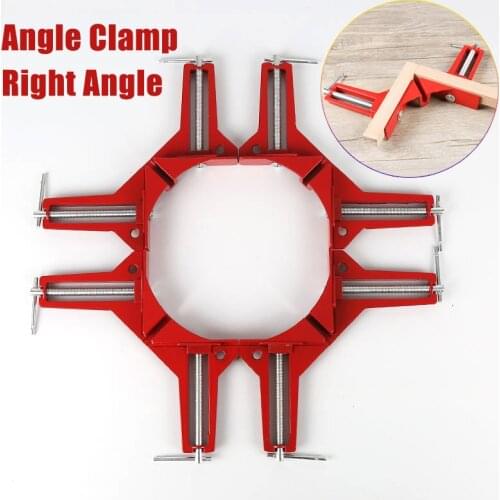 1 2 4pcs 4 inch 90 Degrees Angle Clamp Right Angle Woodworking Frame Clamp DIY Glass Clamps Corner Holder Woodworking Hand Tool