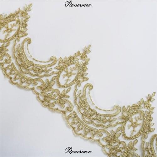 1Yard Exquisite Gold Thread Cord Embroidery Lace Trimming Dress Home Textile Lace Dance Clothes Childrens Clothing Accessories