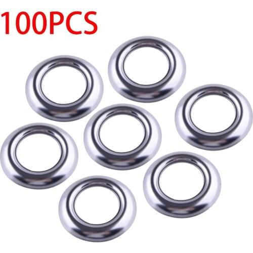 100Pcs/Set Car Silver Stainless Steel Round Trim Ring Bezel Cover Fit For 3/4" LED Clearance Marker Lights Accessories
