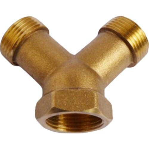 3/4" Joiner High Pressure Swivel Hose Splitter Brass Connector Washing Machine Y Piece Union