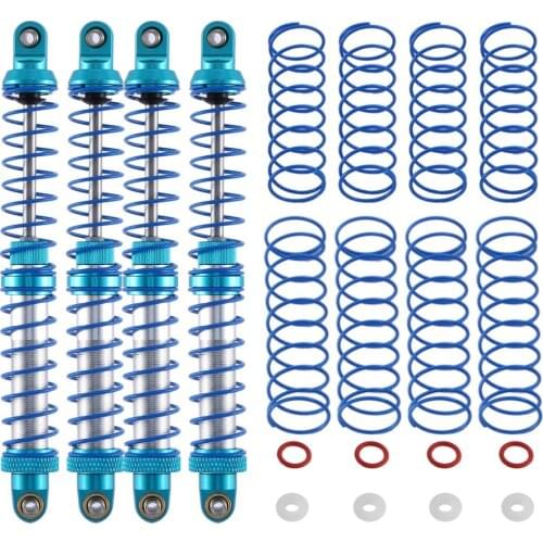 4pcs Oil Adjustable 80mm 90mm 100mm 110mm 120mm Metal Shock Absorber Damper For 1/10 RC Car Parts Truck Crawler