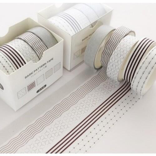 5Pcs/pack Moon Star Pine Fog Washi Tape Set Decoration Sticker Scrapbooking Diary Adhesive Masking Tape Stationery School Supply