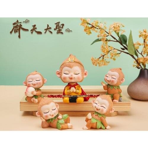 Living room car table shaking head Qi Tian Da Sheng home decoration Sun Wukong personality lovely creative ornaments