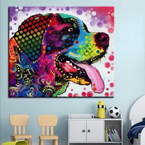 Large size Print Oil Painting Wall painting saint bernard Home Decorative Wall Art Picture Living Room paintng No Frame