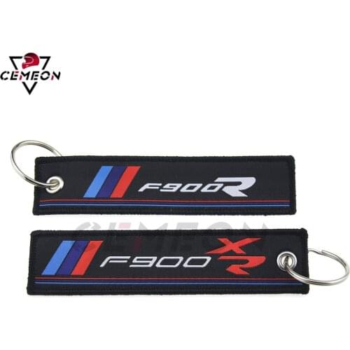 Keychain pendant For BMW F900R F900XR F 900 R XR 900XR 900R F900 Motorcycle badge embroidery key ring
