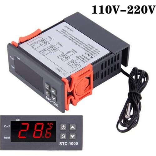 Digital Temperature Controller Thermostat Thermoregulator Incubator LED 10A Heating Cooling STC-1000 STC 1000 12V 24V 220V