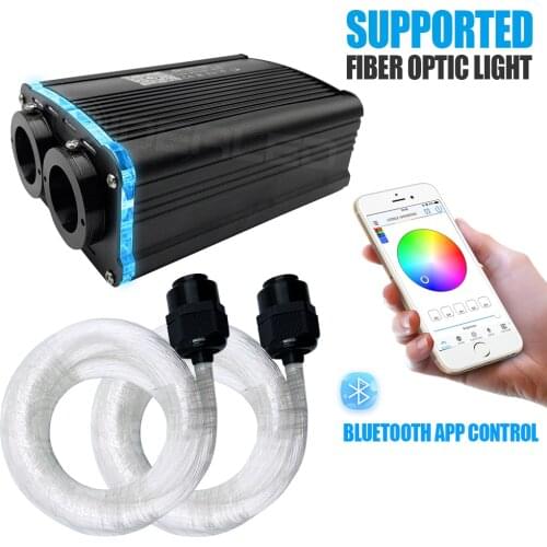 RGBW 36W 0.75mm LED Fiber Optic Engine Driver double head Light Source with Bluetooth APP Controller for all kinds Fiber Optics