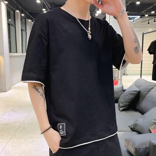 Mens Short Sleeve T-shirt Summer Wind The New Tide Of Mens Fashion Half Sleeve Body Whose Popular Logo Loose Cotton Mens Jack