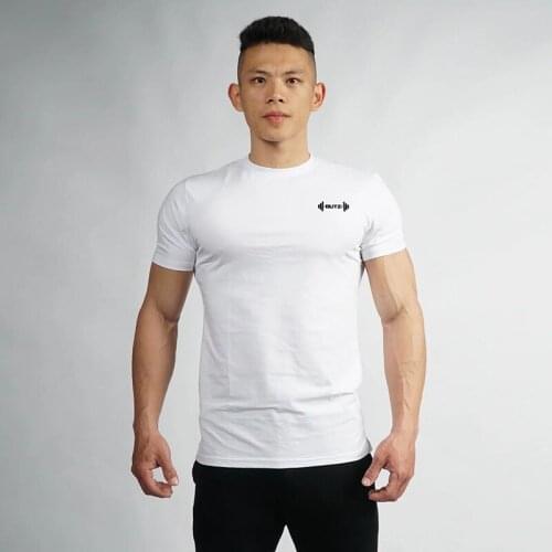 Gym Shirt Sport Running T-Shirt Men Short Sleeve Workout Training Tees Sportswear Fitness Muscle Top Bodybuilding Traning Tshirt