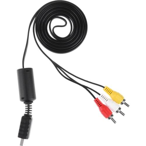 Nest 6FT Gamepad Cable Length 1.8M Audio Video AV Cable To RCA for Sony PS2 PS3 for PlayStation System Game Cable 200pcs/lot