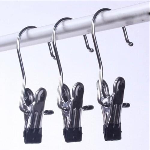 Socks Hooks Multi-function Stainless Steel Metal Hangers Socks Clip Travel Home Clothing Boot Hanger Underwear Pant Hook
