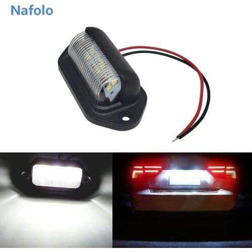 12v Car Number Plate Light 6LED Exterior Lamps For Car Boat Motorcycle Automotive RV Truck Trailer License Plate Light Bulbs 24V