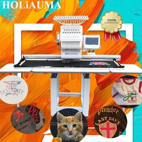 Flat computerized computer single head with 15 needles embroidery machine price in sri lanka with large area