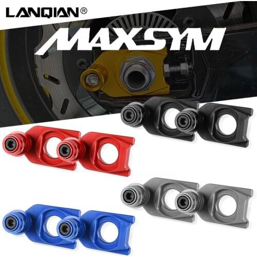 Motorcycle Chain Adjustment Block Frame swingarm Spools sliders Rear Wheel Axle Stand Hook Set For SYM Maxsym TL500 2020 2021