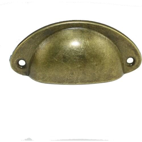 Half Moon Shell Drawer Pull Handles Retro Kitchen Cupboard Door Handle Mini Antique Handles Knob Gold Tone Wooden Jewelry Box