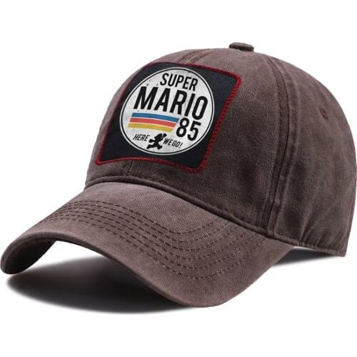 Adjustable Cotton Riding Hats Plumber Cartoon Printed Baseball Caps Summer Outdoor Snapback Hat Sunscreen Unisex Baseball Cap