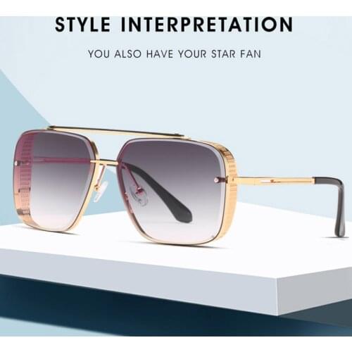 Luxury brand design Fashion Mach Six Eight Style Gradient lens Sunglasses PUNK Men Vintage Brand Design Sun Glasses Oculos 115
