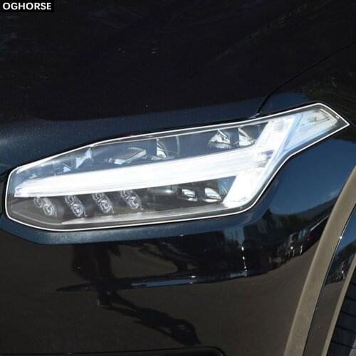 2 Pcs Self Healing TPU Protection Transparent Stickers Car Headlight Protective Film for Volvo XC90 2015-Present Accessories