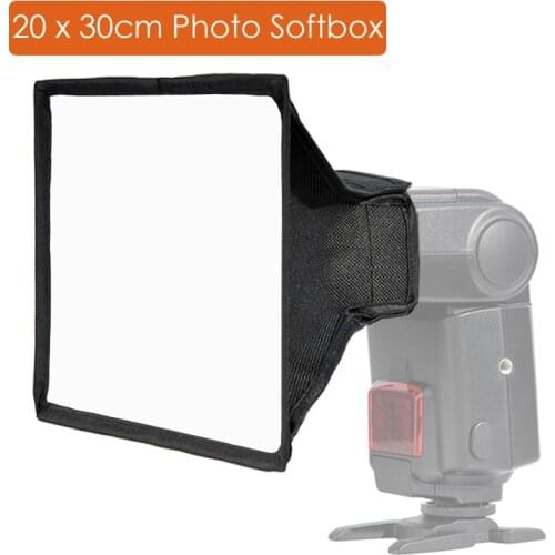 20cm x 30cm Photo Flash Speedlite Universal Foldable Diffuser Softbox Soft box For Canon Nikon Sigma Sony Yongnuo Godox V860II