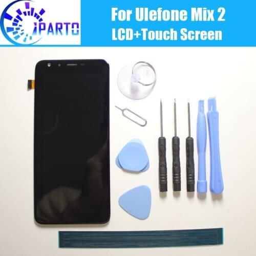 Ulefone Mix 2 LCD Display+Touch Screen 100% Original LCD Digitizer Glass Panel Replacement For Ulefone Mix 2+tool+adhesive
