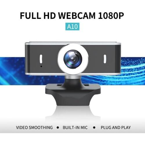 A10 HD 1080P Webcam USB Web Camera With Microphone Manual Focus Mini Video Camera For Computer PC Laptop Rotatable WebCamera