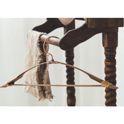 Bed & Breakfast Antique Ins Style Rattan Vintage Hanger Bedroom Decoration Medium and High Grade Clothing Store Bamboo