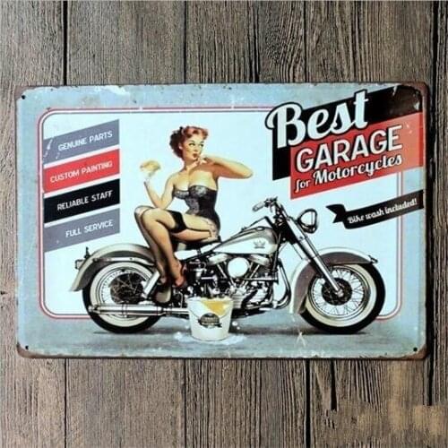 Vintage Wall Art Wall Stickers Home Decor Garage Rules Tin Signs Plate Painting New Home Decoration Wall Decor 20cm*30cm